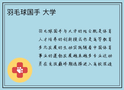 羽毛球国手 大学